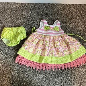 LIKE NEW- Counting Daisies 18M dress pink and green